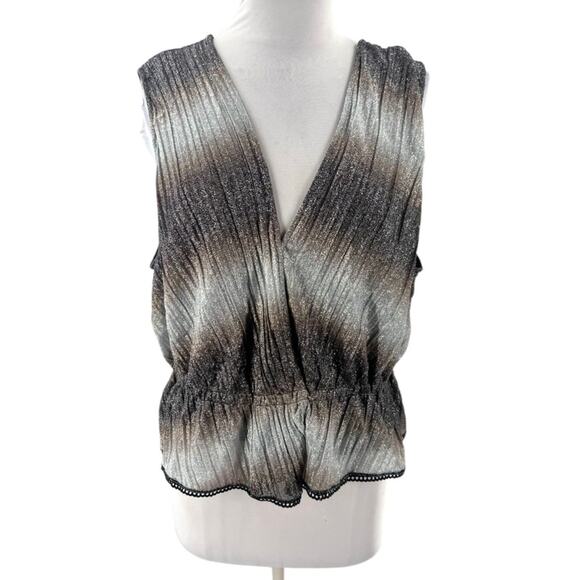 NWT Anthropologie Let Me Be Metallic Ombre Color Lightweight Sz XL - Picture 8 of 9